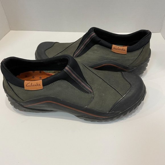 clarks Shoes - Clarks Muckers Loafers Waterproof Leather Hiking Shoes Green Women's Size 8